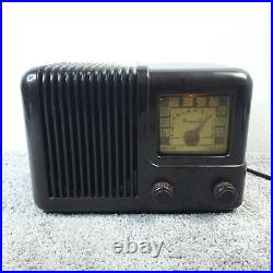 Vintage Emerald Tube Radio AM Mini Bakelite 1940's MCM Tested Working