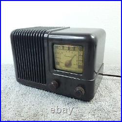 Vintage Emerald Tube Radio AM Mini Bakelite 1940's MCM Tested Working