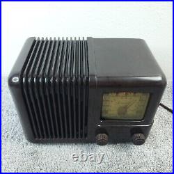 Vintage Emerald Tube Radio AM Mini Bakelite 1940's MCM Tested Working
