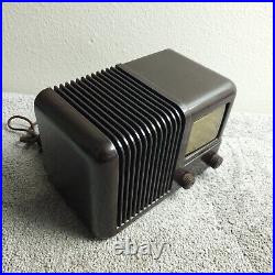 Vintage Emerald Tube Radio AM Mini Bakelite 1940's MCM Tested Working