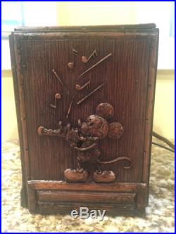 Vintage Emerson 411 Disney Mickey Mouse Repwood Tube Radio Restored And Working