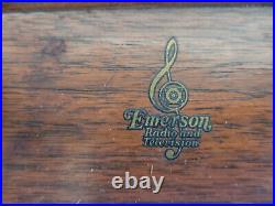 Vintage Emerson 7BW-179-2 Wood Tube Table Radio