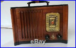 Vintage Emerson AM Tube Radio EC-366 (1940) COMPLETELY RESTORED