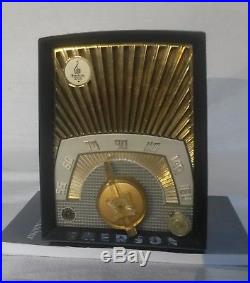 Vintage Emerson Mini Tube AM Radio 707B Sunburst (1952) RESTORED