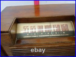 Vintage Emerson Model 422 Wood Tube Radio Working Art Deco AM Tabletop