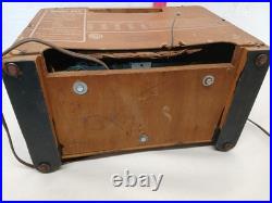 Vintage Emerson Model 422 Wood Tube Radio Working Art Deco AM Tabletop