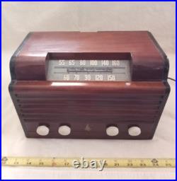 Vintage Emerson Model 550 wood Tube Radio, USA, restored working, art deco