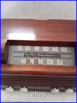 Vintage Emerson Model 550 wood Tube Radio, USA, restored working, art deco