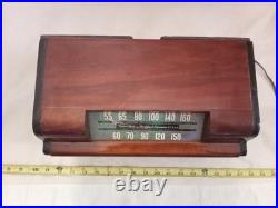 Vintage Emerson Model 550 wood Tube Radio, USA, restored working, art deco
