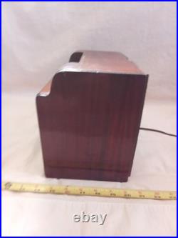 Vintage Emerson Model 550 wood Tube Radio, USA, restored working, art deco