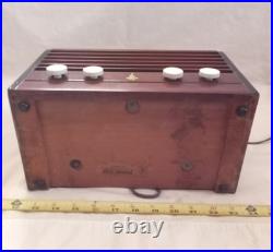 Vintage Emerson Model 550 wood Tube Radio, USA, restored working, art deco