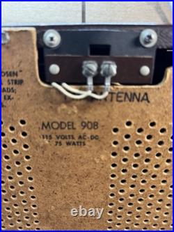 Vintage Emerson Model 908 Tube Radio AM/FM Phono Tested & Working