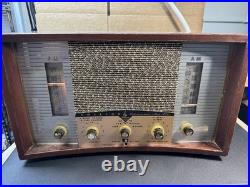 Vintage Emerson Model 908 Tube Radio AM/FM Phono Tested & Working