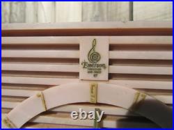 Vintage Emerson Pink Bakelite Tube Radio 560373-R MCM 811-B