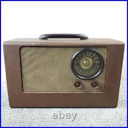 Vintage Emerson Portable Tube Radio Model 523 AM 1940's Brown NOT Working