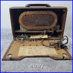 Vintage Emerson Portable Tube Radio Model 523 AM 1940's Brown NOT Working