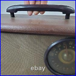 Vintage Emerson Portable Tube Radio Model 523 AM 1940's Brown NOT Working