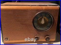 Vintage Emerson Radio 1940's Wood Cabinet Works