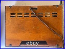 Vintage Emerson Radio 1940's Wood Cabinet Works