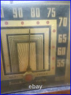 Vintage Emerson Radio ED-354 Wood Tabletop Tube Radio Art Deco 1930s