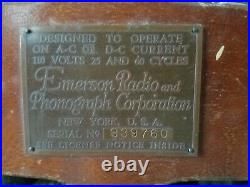 Vintage Emerson Radio Model 350AW 1933-34 Not Tested Free Shipping