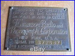 Vintage Emerson Tube Radio with Wheat Design