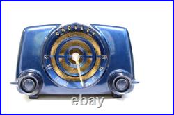 Vintage Excellent Original Blue Crosley MID Century Modern Antique Clock Radio