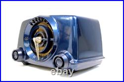 Vintage Excellent Original Blue Crosley MID Century Modern Antique Clock Radio