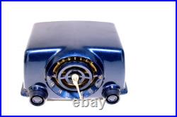Vintage Excellent Original Blue Crosley MID Century Modern Antique Clock Radio