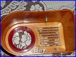 Vintage FADA Bullit catalan radio butterscotch cabinet only
