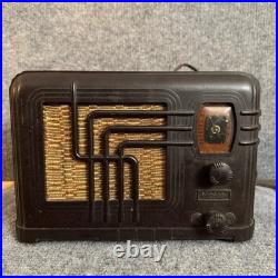 Vintage FADA Radio Model Art Deco Bakelite Tube Radio Brown