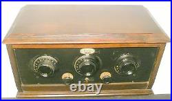 Vintage FEDERAL ORTHO-SONIC RADIO MODEL A-10 UNTESTED with ALL 5 TUBES