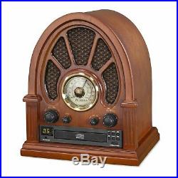 Vintage FM Radio Cathedral Retro Bluetooth Wooden Collectors Gift Retro Brown