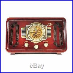 Vintage FM Radio Retro Bluetooth Speaker Wooden Collectors Gift Retro Brown AUX