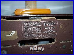 Vintage Fada Bakelite Tube Radio Long Island City New York NY Catalin Orange NoR