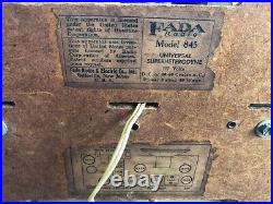 Vintage Fada Model 845 Cloud Radio 1940s, Tube, Deco, Moderne