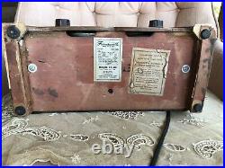 Vintage Farnsworth ET 066 Babe Ruth Antique Wood Cabinet Short Wave Tube Radio