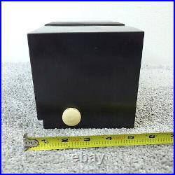 Vintage Firestone Tube Radio Clock Telechron MCM Bakelite Brown Tested Works