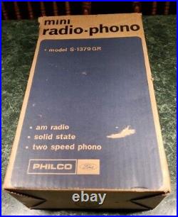 Vintage Ford Philco Miniature Radio/Phonograph Model S-1379GR