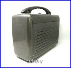 Vintage GE 250 Portable Tube Radio WWII Steel Suitcase Style c1940s