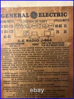 Vintage GE AM/SW Tube Radio Tested Fully Restored Works