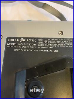 Vintage GE General Electric Escape Stereo Portable Cassette Player 3-5270B