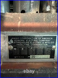 Vintage GE Radio, 25-168789, Airline Tube Radio 1930s, Webster, Chicago