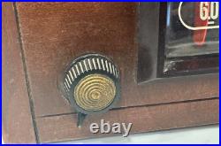 Vintage Ge General Electric Short Wave Am Radio Model-221 Wood Table Tube Radio