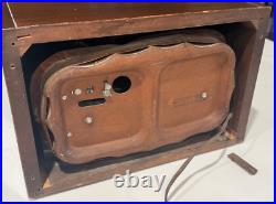 Vintage Ge General Electric Short Wave Am Radio Model-221 Wood Table Tube Radio