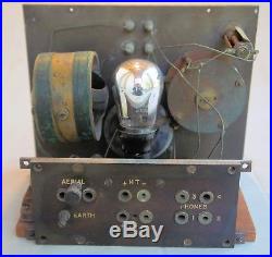 Vintage Gecophone BC3000 1 Valve Tube Radio w Good Osram DE6 Tube 1923 GE