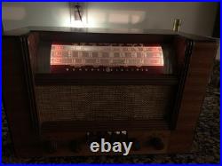 Vintage General Electric BC/SW tube radio Model L-640,1939, push buttons works