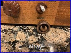 Vintage General Electric BC/SW tube radio Model L-640,1939, push buttons works
