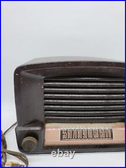 Vintage General Electric Bakelite Tube Radio Model 114 Circa 1948 WORKING 12X8