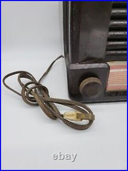 Vintage General Electric Bakelite Tube Radio Model 114 Circa 1948 WORKING 12X8